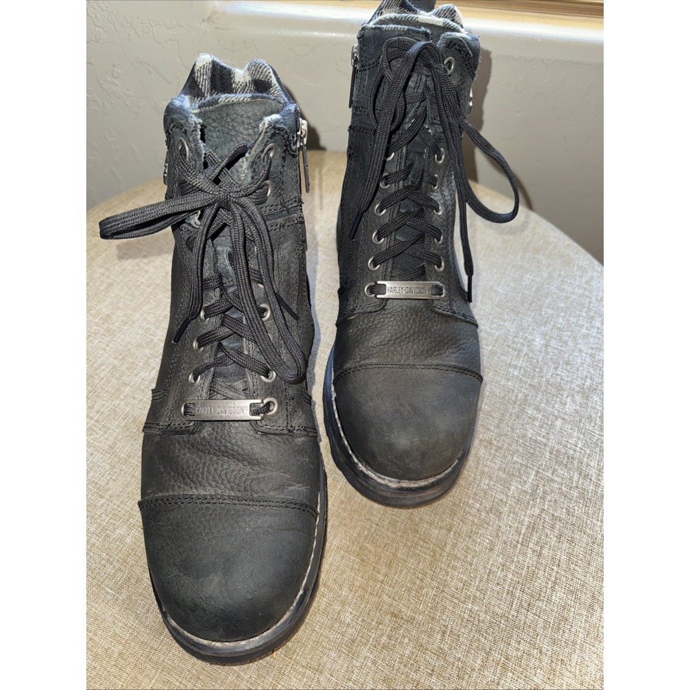 Harley Davidson Black Leather Motorcycle Boots Style 96006 SZ 9.5 M